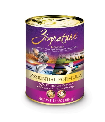 Zignature Zssential Formula Multi-Protein Grain-Free Canned Dog Food, 13-oz, case of 12