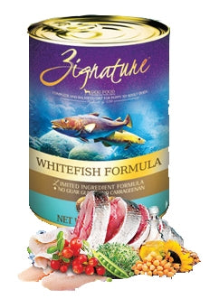 Zignature Whitefish Formula Limited Ingredient Grain-Free Canned Dog Food, 13-oz, case of 12