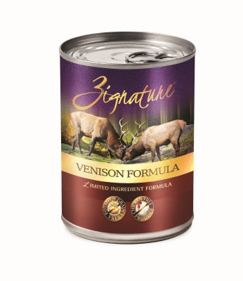 Zignature Venison Formula Limited Ingredient Grain-Free Canned Dog Food, 13-oz, case of 12