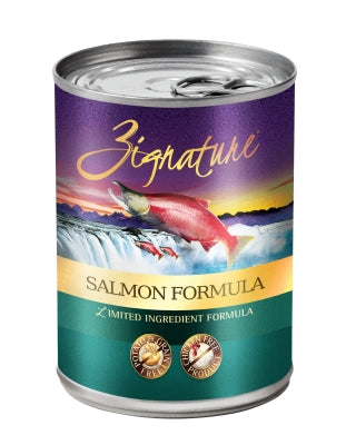 Zignature Salmon Formula Limited Ingredient Grain-Free Canned Dog Food, 13-oz, case of 12